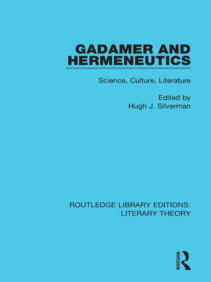 cover image of Gadamer and Hermeneutics